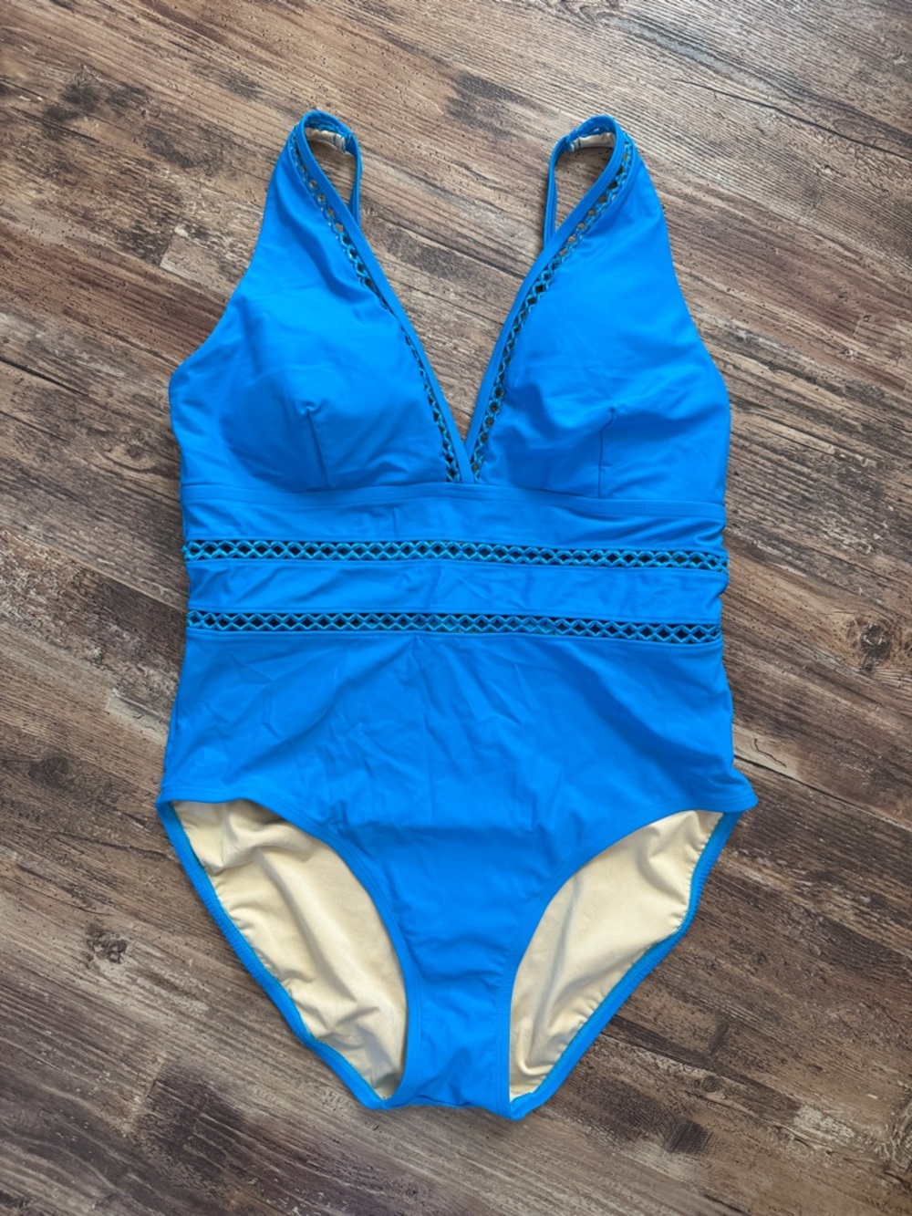 Swimsuits For All Plunging Neckline with Cutouts One Piece Swimsuit